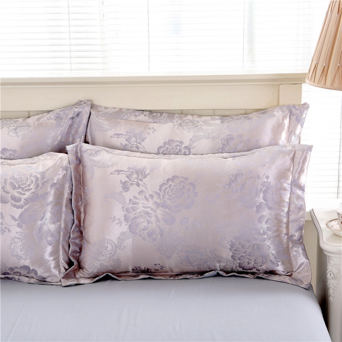 91家纺网 家纺一手货源 找家纺 百花王 贡缎提花四件套 富贵牡丹