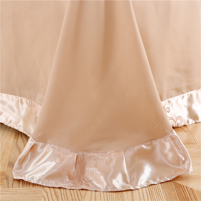 91家纺网 家纺一手货源 找家纺 百花王 贡缎提花四件套 富贵人生