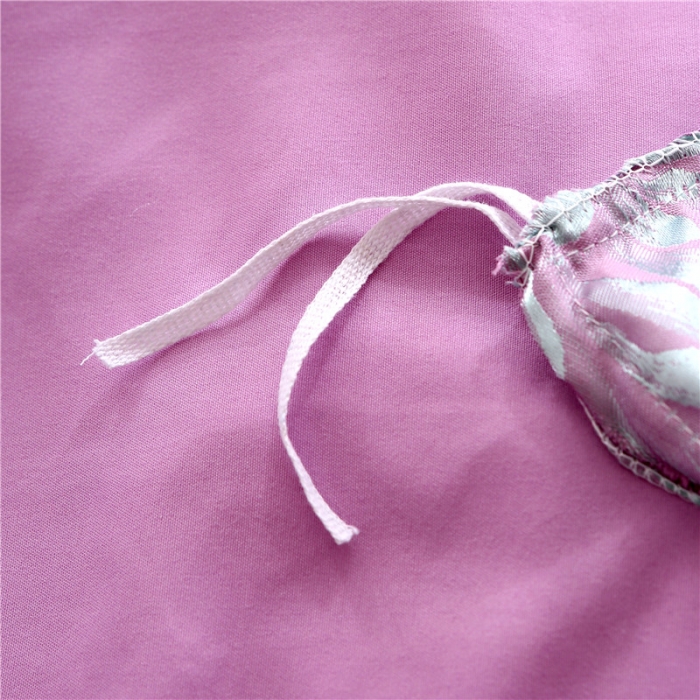 91家纺网 家纺一手货源 找家纺 百花王 贡缎提花四件套 烟雨怡花