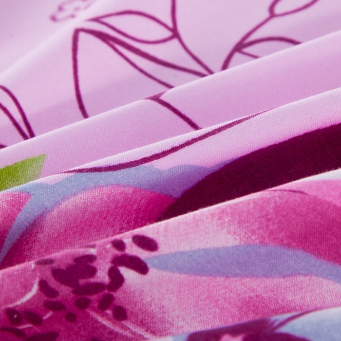 91家纺网 家纺一手货源 找家纺 百花王 钻石绒四件套 爱的花季