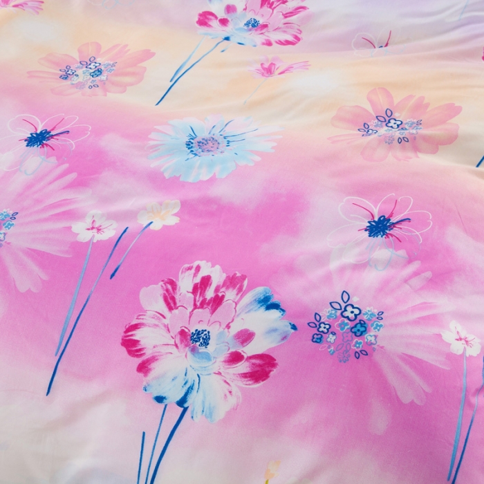 91家纺网 家纺一手货源 找家纺 百花王 钻石绒四件套 出水芙蓉