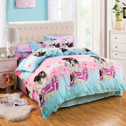 百花王 钻石绒四件套 泡沫之夏