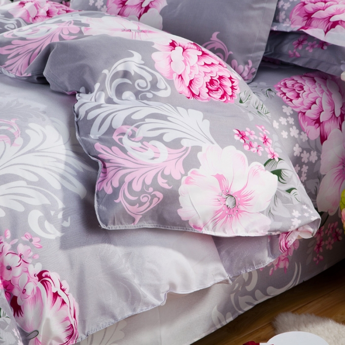 91家纺网 家纺一手货源 找家纺 百花王 钻石绒四件套 丝丝柔情