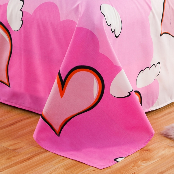 91家纺网 家纺一手货源 找家纺 百花王 钻石绒四件套 天使之心