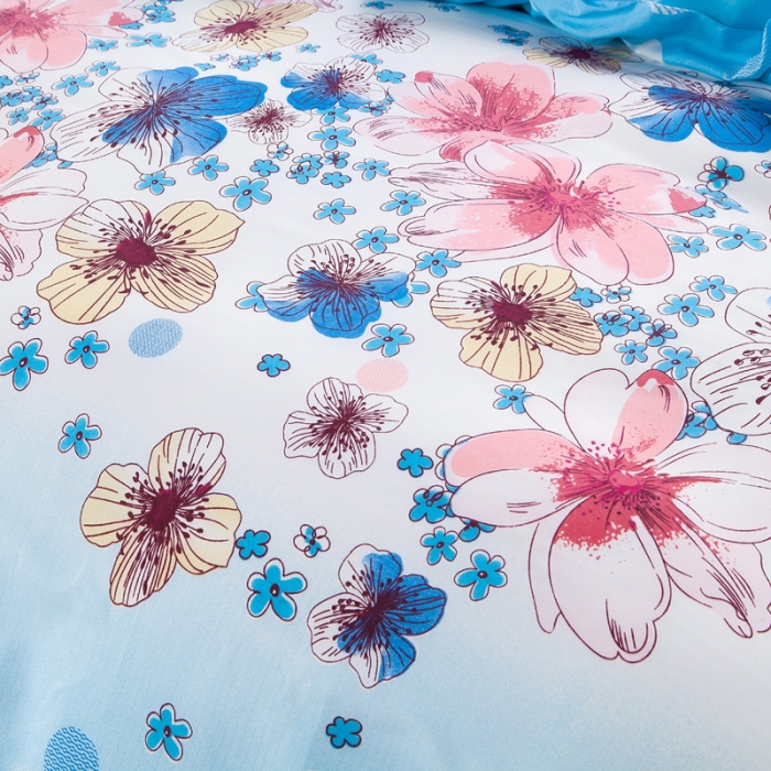 91家纺网 家纺一手货源 找家纺 百花王 钻石绒四件套 夏日么么茶