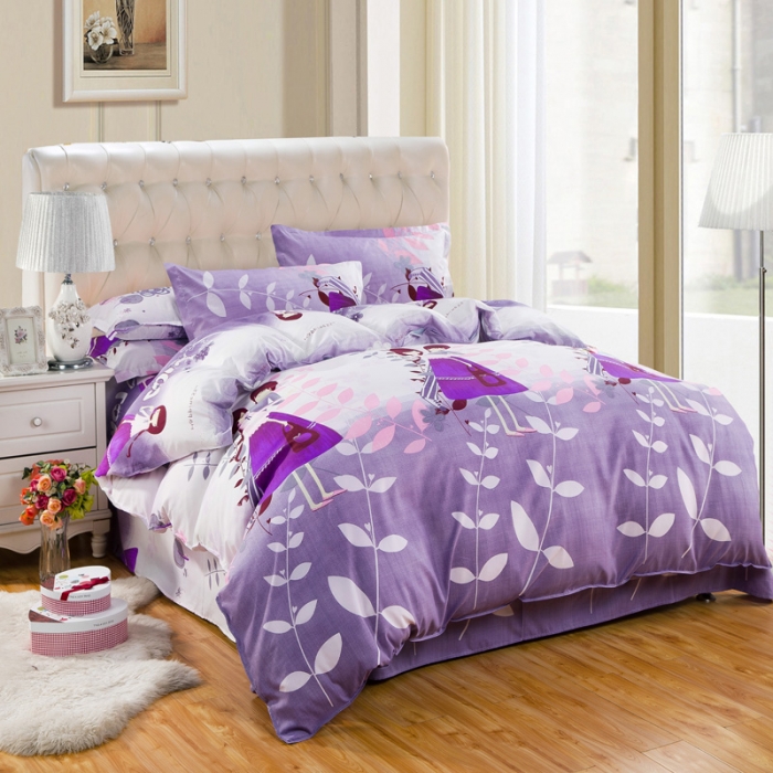 91家纺网 家纺一手货源 找家纺 百花王 钻石绒四件套 相亲相爱