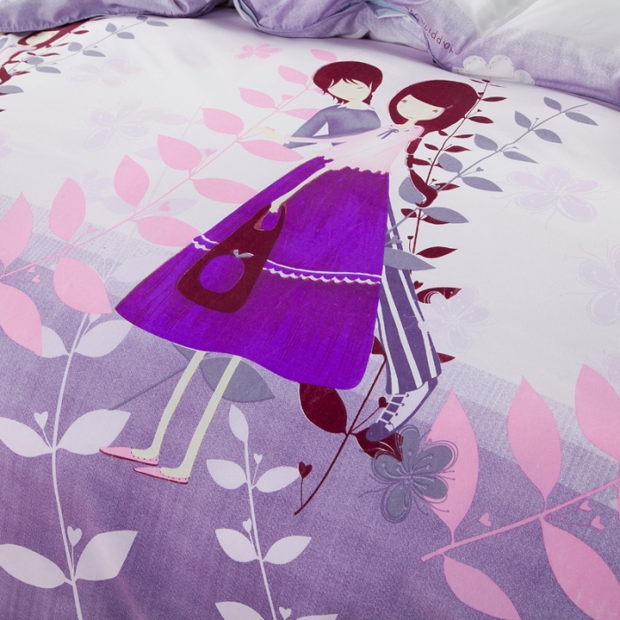 91家纺网 家纺一手货源 找家纺 百花王 钻石绒四件套 相亲相爱