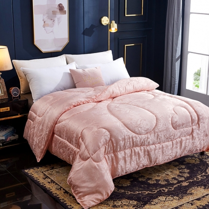 91家纺网 家纺一手货源 找家纺 百花王 蜘蛛花被印花冰丝被夏被 玉色