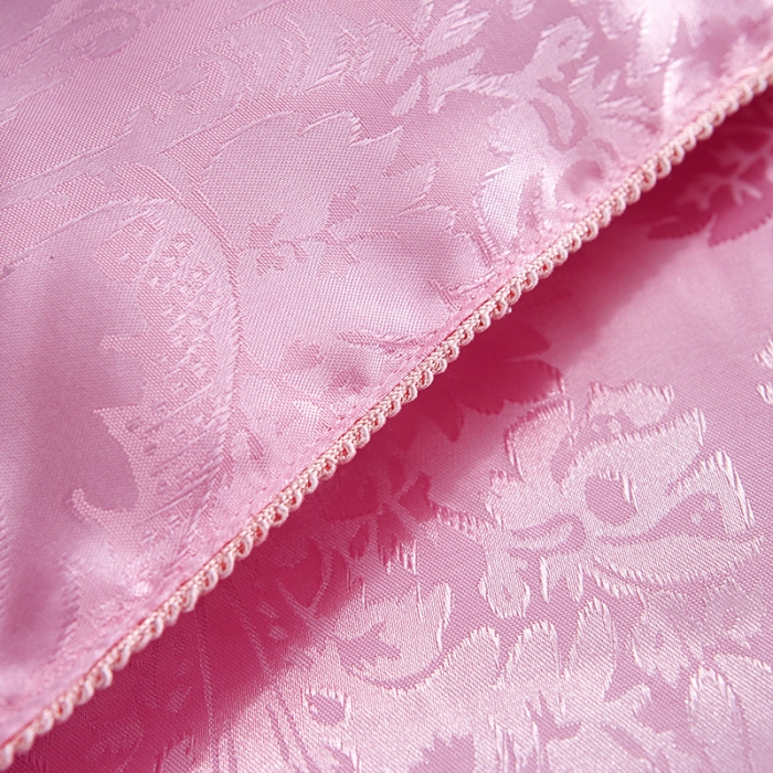 91家纺网 家纺一手货源 找家纺 百花王 蜘蛛花被印花冰丝被夏被 粉色