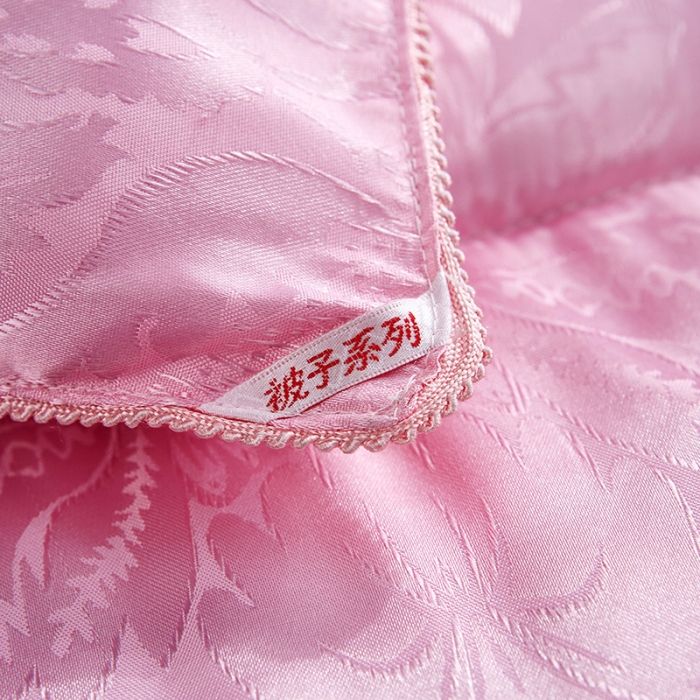 91家纺网 家纺一手货源 找家纺 百花王 蜘蛛花被印花冰丝被夏被 粉色