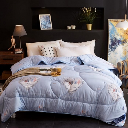 小燕燕磨毛冬被秋冬加厚被子保暖被芯单双人被宿舍冬被 猫头鹰