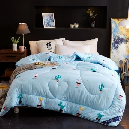 小燕燕 磨毛冬被秋冬加厚被子保暖被芯单双人被宿舍冬被 仙人掌