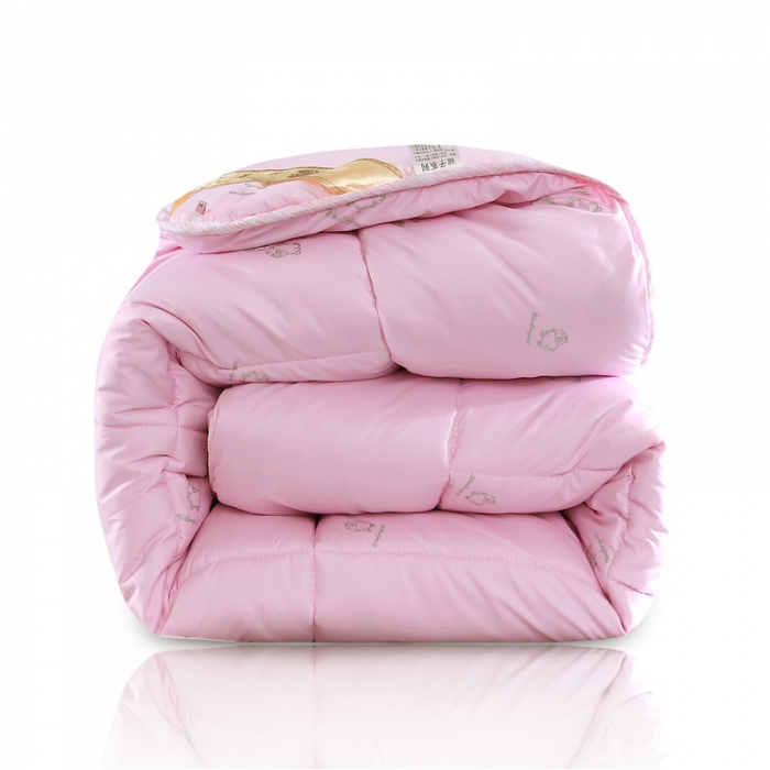 91家纺网 家纺一手货源 找家纺 小燕燕家纺 2021新款澳洲进口羊毛被 粉红色