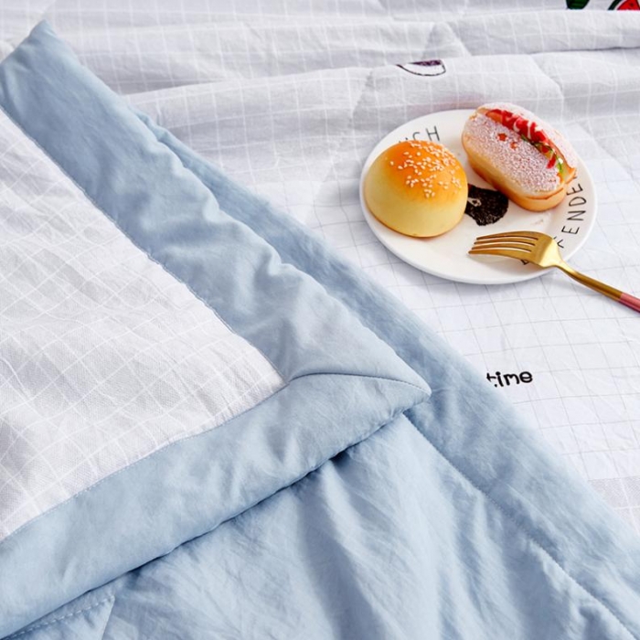 91家纺网 家纺一手货源 找家纺 小燕燕家纺 2021新款水洗棉夏被空调被 冰爽西瓜