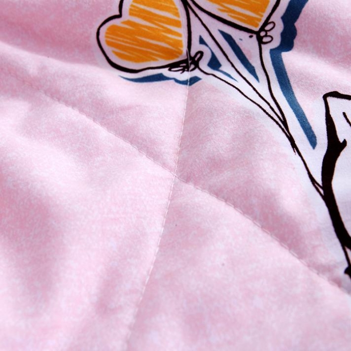 91家纺网 家纺一手货源 找家纺 小燕燕家纺 2021新款水洗棉夏被空调被 幸运猪粉