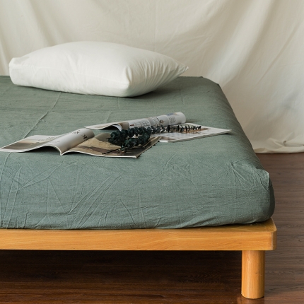 91家纺网 家纺一手货源 找家纺 （总）云上家纺 2018新款全棉色织精梳水洗棉床笠