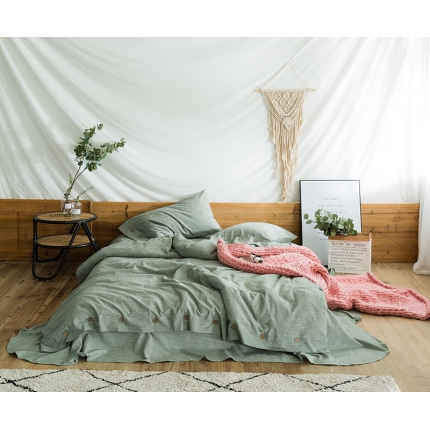 91家纺网 家纺一手货源 找家纺 （总）云上 新款水洗棉麻系列四件套