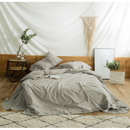 91家纺网 家纺一手货源 找家纺 （总）云上 新款水洗棉麻系列四件套