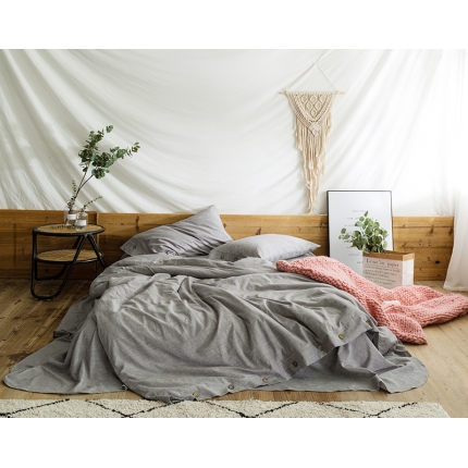 91家纺网 家纺一手货源 找家纺 （总）云上 新款水洗棉麻系列四件套