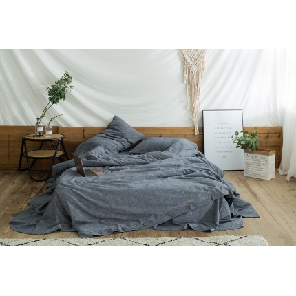 91家纺网 家纺一手货源 找家纺 （总）云上 新款水洗棉麻系列四件套