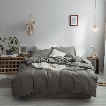 91家纺网 家纺一手货源 找家纺 （总）云上 2018秋冬新款水洗棉四件套床笠款