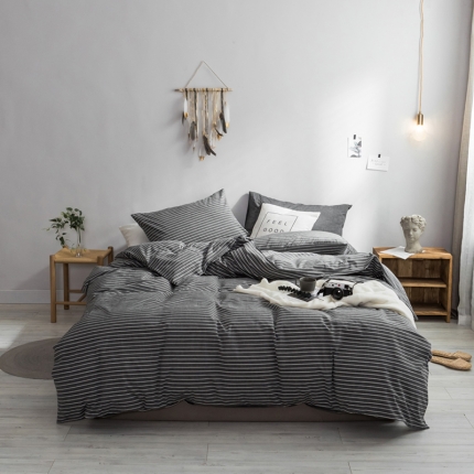 91家纺网 家纺一手货源 找家纺 （总）云上 2018秋冬新款水洗棉四件套床笠款