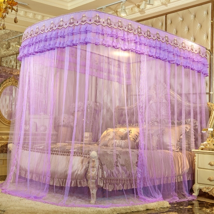 91家纺网 家纺一手货源 找家纺 新太阳家纺 钓鱼竿蚊帐-醉花阴 紫色