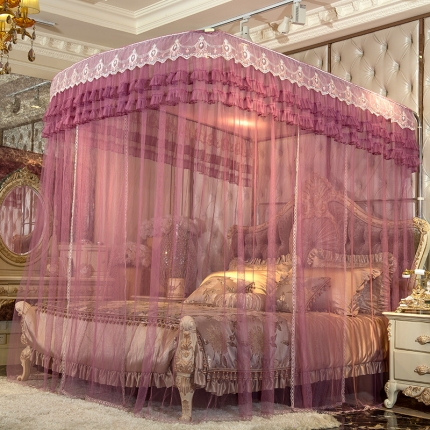 91家纺网 家纺一手货源 找家纺 新太阳家纺 钓鱼竿蚊帐-醉花阴 豆沙色