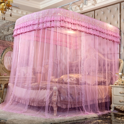 91家纺网 家纺一手货源 找家纺 新太阳家纺 钓鱼竿蚊帐-醉花阴 粉色