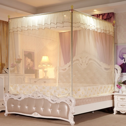 91家纺网 家纺一手货源 找家纺 （总）新太阳家纺 坐床外穿杆蚊帐-繁星