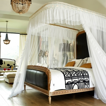 91家纺网 家纺一手货源 找家纺 （总）新太阳  2022新款七里香系列导轨款蚊帐