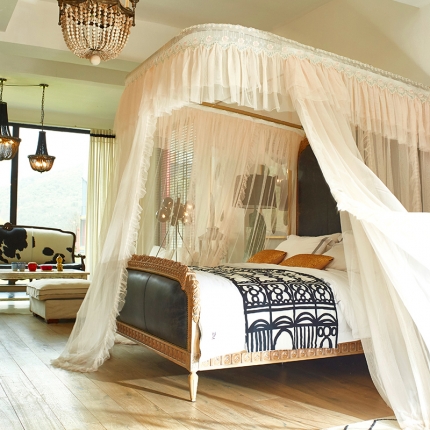 91家纺网 家纺一手货源 找家纺 （总）新太阳  2022新款七里香系列导轨款蚊帐