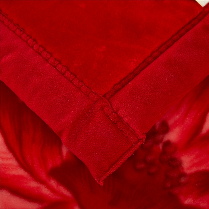 91家纺网 家纺一手货源 找家纺 尚品绵羊毛毯 2025新款仿木棉毛毯 1058大红