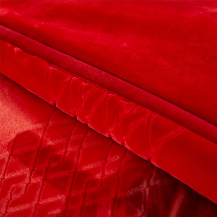 91家纺网 家纺一手货源 找家纺 尚品绵羊毛毯 2025新款仿木棉毛毯 1058大红