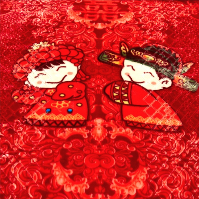 91家纺网 家纺一手货源 找家纺 尚品绵羊毛毯 2025新款仿木棉毛毯 1290大红