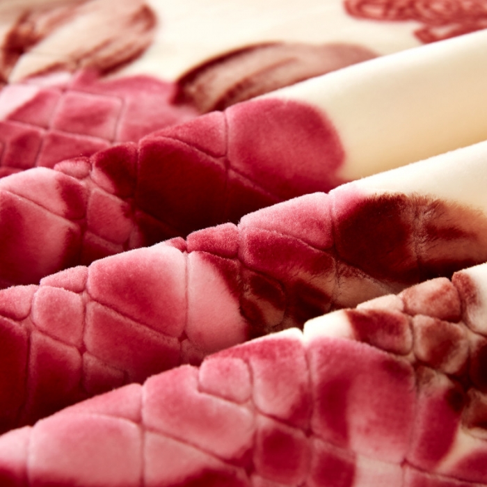 91家纺网 家纺一手货源 找家纺 尚品绵羊毛毯 2025新款仿木棉毛毯 1348红驼