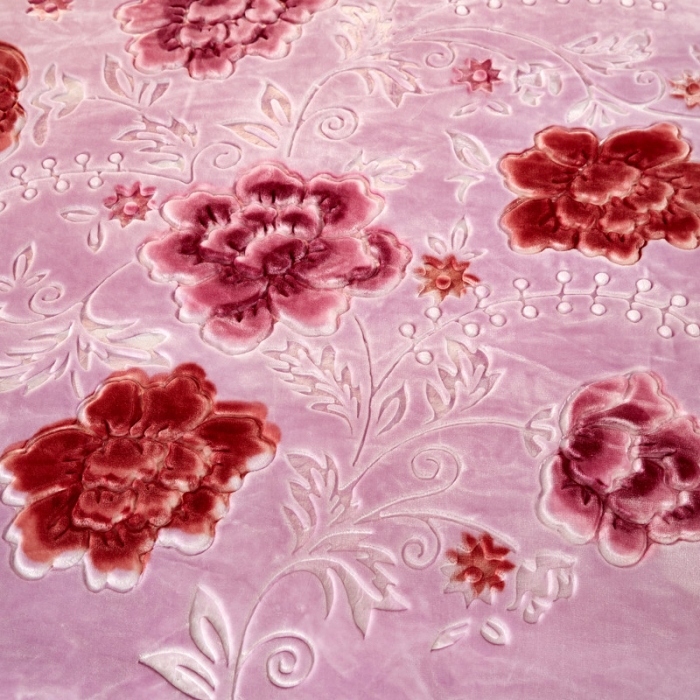 91家纺网 家纺一手货源 找家纺 尚品绵羊毛毯 2025新品美丽印象系列毛毯浅紫色