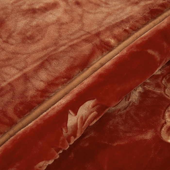 91家纺网 家纺一手货源 找家纺 尚品绵羊毛毯 2025新品美丽印象系列毛毯油棕色