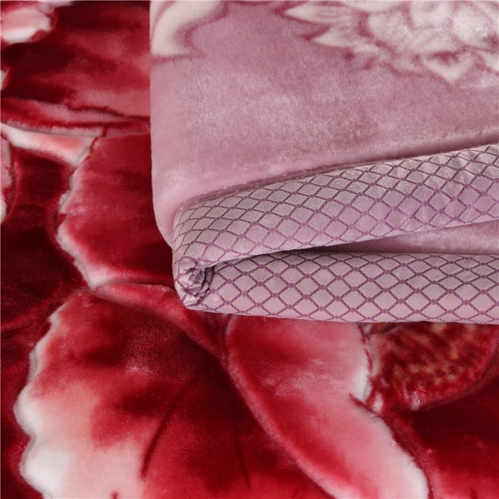 91家纺网 家纺一手货源 找家纺 尚品绵羊毛毯 2025新品月光系列毛毯1139芋红