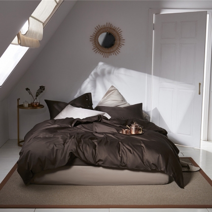 91家纺网 家纺一手货源 找家纺 （总）秀色 2019新款60S贡缎长绒棉纯色四件套