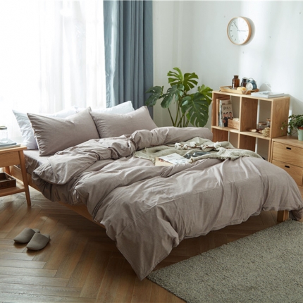 91家纺网 家纺一手货源 找家纺 （总）尚品本色 2022新款尚品本色水洗棉四件套 床单款