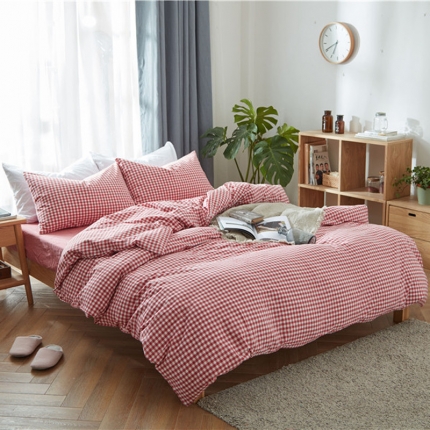 91家纺网 家纺一手货源 找家纺 （总）尚品本色 2022新款尚品本色水洗棉四件套 床单款