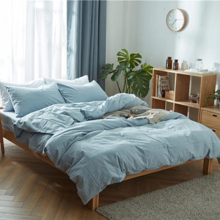 91家纺网 家纺一手货源 找家纺 （总）尚品本色 2022新款尚品本色水洗棉四件套 床单款