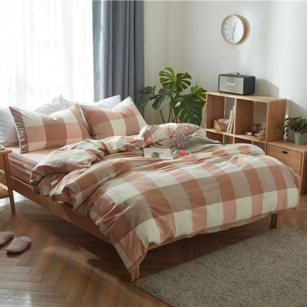 91家纺网 家纺一手货源 找家纺 （总）尚品本色 2022新款尚品本色水洗棉四件套 床单款