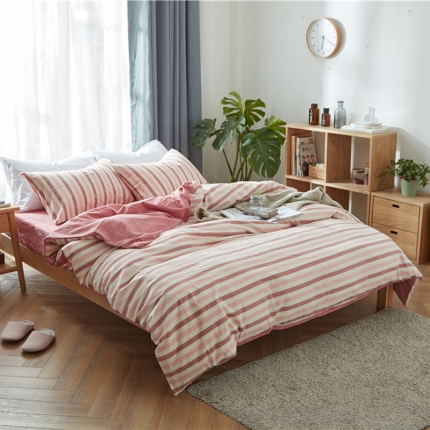 91家纺网 家纺一手货源 找家纺 （总）尚品本色 2022新款尚品本色水洗棉四件套 床单款