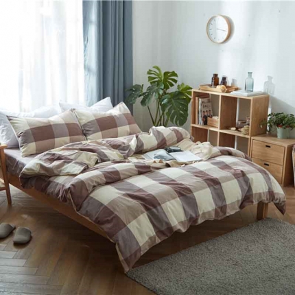 91家纺网 家纺一手货源 找家纺 （总）尚品本色 2022新款尚品本色水洗棉四件套 床单款