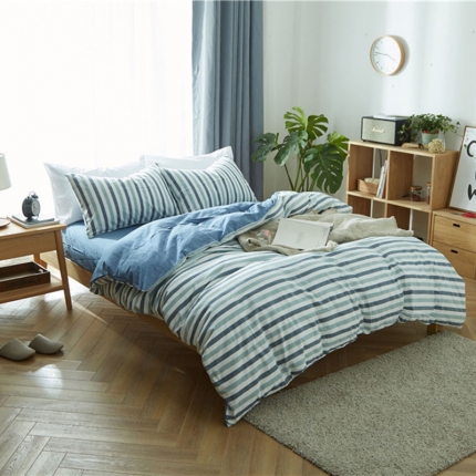 91家纺网 家纺一手货源 找家纺 （总）尚品本色 2022新款尚品本色水洗棉四件套 床单款