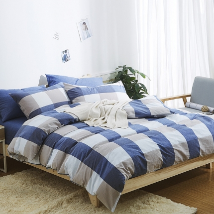 91家纺网 家纺一手货源 找家纺 （总）尚品本色 2022新款尚品本色水洗棉四件套 床单款