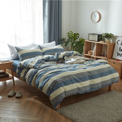 91家纺网 家纺一手货源 找家纺 （总）尚品本色 2022新款尚品本色水洗棉四件套 床单款