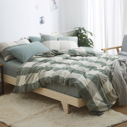 91家纺网 家纺一手货源 找家纺 （总）尚品本色 2022新款尚品本色水洗棉四件套 床单款